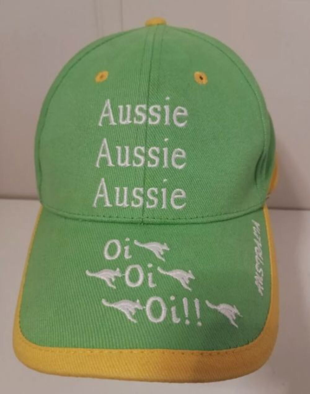 Australia Aussie Aussie Aussie Oi Oi Oi Adjustable Cap Hat Green Raygun Souvenir - Picture 2 of 7